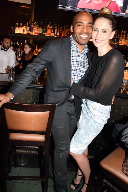 Tiki Barber and his wife Traci Lynn.  Photo by:  Rose Billings/Blacktiemagazine.com