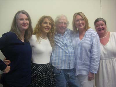 Annette O'Toole, Jean Lichty, Kristine Nielsen and Polly McKie and director Austin Pendleton .  Photo by:  Aubrey Reuben