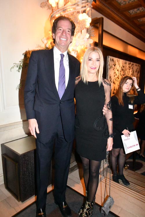 Jim Coleman and Candace Bushnell.  Photo by:  Rose Billings/Blacktiemagazine.com