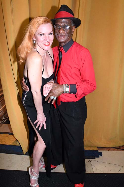 Quinn Lemley, star of Burlesque to Broadway and Bernard Dove of the Harlem Swing Dance Society .  Photo by:  Rose Billings/Blacktiemagazine.com