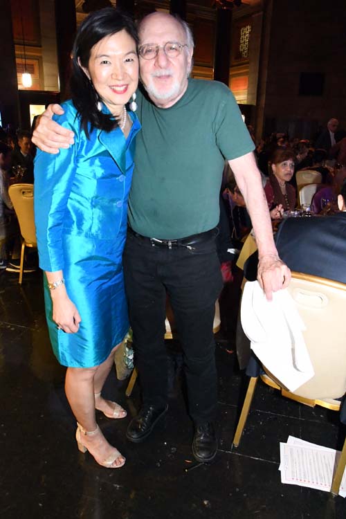 Audrey Wu, Board Member, LiLY and Peter Yarrow, of Peter, Paul and Mary at LiLY Gala, Columbia University.  Photo by:  Rose Billings/Blacktiemagazine.com