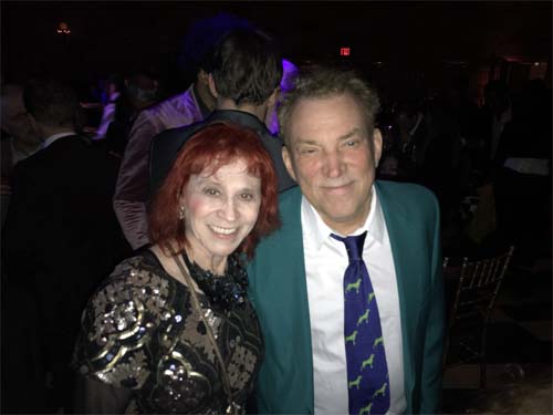 Looking back to the opening night party on March 21, 2019, two-time Tony award winning Director Des McAnuff with Dr. Judy. Photo by:  Russell Daisy.  Photo by:  Russell Daisy