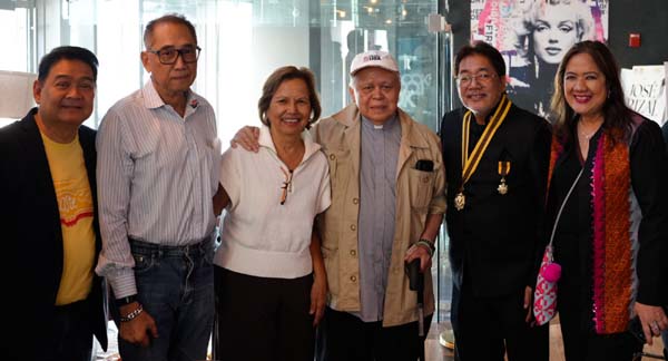 L-R: Edwin Josue, Atty. Mario Bejasa, Dr. Eloisa Bejasa, Monsignor Oscar Aquino, CEO/President of Fiesta In America Fernando Mendez, Atty. Carol Tanjutco.