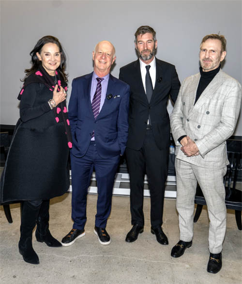 LongHouse Director Carrie Barratt, Paul Goldberger, Michael Arad, Michael Jones. Photo by Annie Watt Agency/John Sanderson