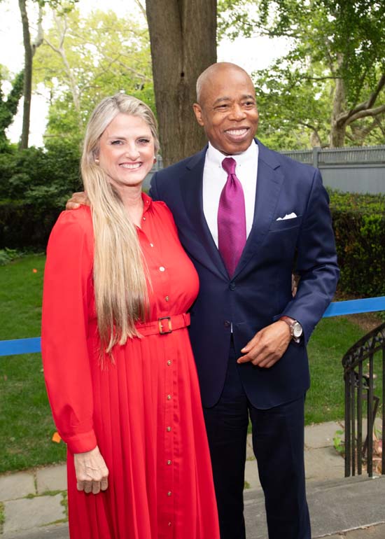 Bonnie Comley and  and Mayor Eric Adams.  Photo by: Jillian Nelson