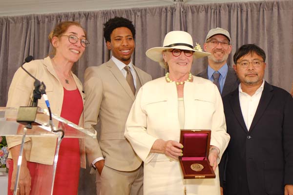 Claudia Fugalli, Tarelle Hoo, Diane Schaub Honoree, Joseph Gamache, and Shinichi Harada