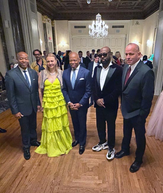 Bernie Adams, Alisa Roever, Mayor Adams, Wyclef Jean and  and Brian Mejias