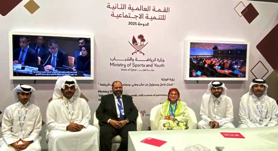 Members of the Qatar Ministry of Sports and Youth with Dr. Judy Kuriansky