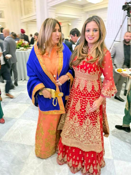 Meera Gandhi with Assembly woman Jennifer Kumar