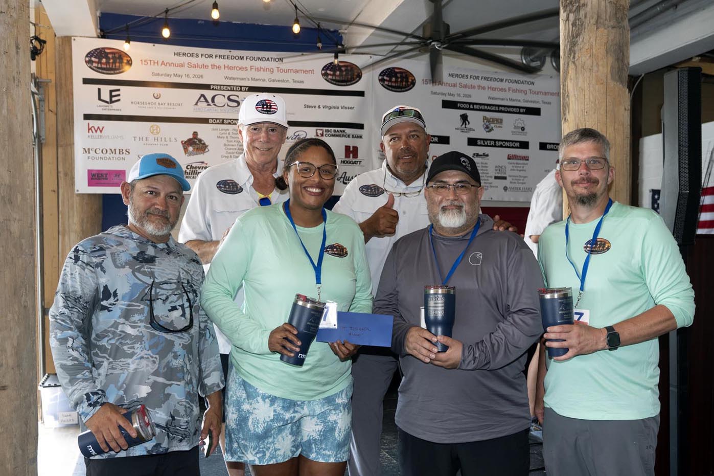 Capt. Jose Ybarra, Fern Davis, Mia Curtis, Capt. Mark Salazar, Chris Palacious, Michael Petersen