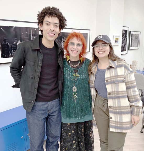 Costume designer James A. Goodwin, Dr. Judy Kuriansky,and assistant director Bibiana Torres 