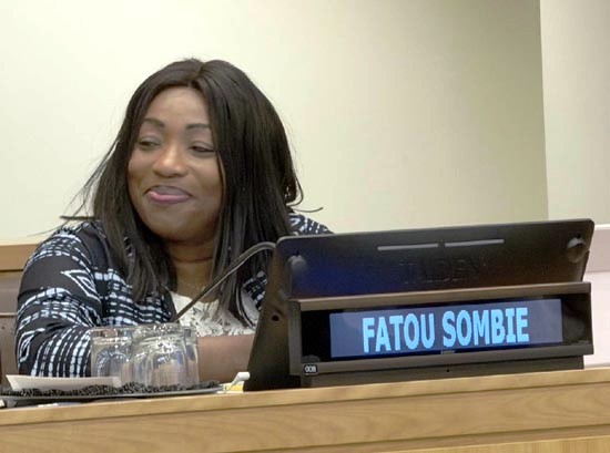 Africa Day at hte UN,  Fatou Sombie Kabore