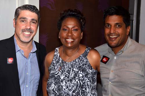 Lifebeat Board President, Gary Dell'Abate, Maria Davis, AIDS Activist, and Board Member, Maneesh Goyal .  Photo by:  Annie watt