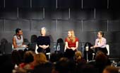 Tai Beauchamp moderates an intergenerational conversation between Essie Weingarten, founder of Essie Cosmetics; Alexandra Wilkis Wilson, co-founder of Gilt Groupe; and Alexa von Tobel, founder of LearnVest. Photo by: Ilya Savenok 