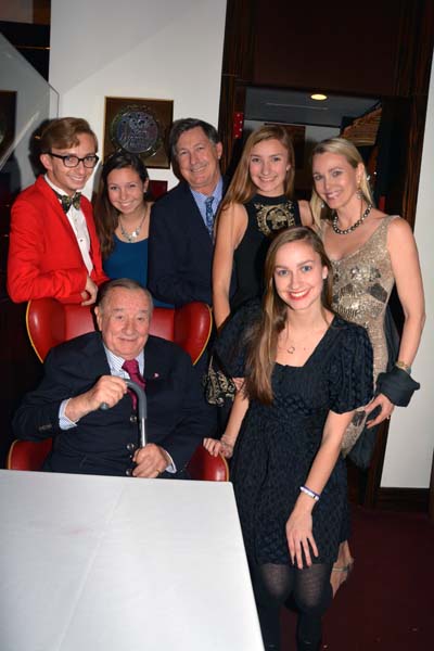 Cole, Allegra, Stan, Kiera and Leah Rumbough with Sirio Maccioni and Siena Rumbough.  photo by:  rose billings