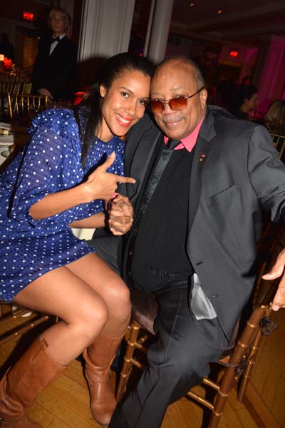  Sophia Bastain with Honoree Quincy Jones .  photo by:  rose billings/blacktiemagazine.com