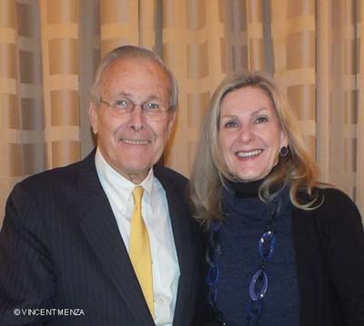  Donald Rumsfeld & Carol Acunto Photo by:  Vincent Menza