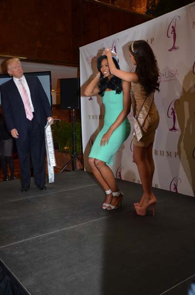 Donald Trump, Miss USA, Nana Meriwether and Appointed Miss Universe Olivia Culpo