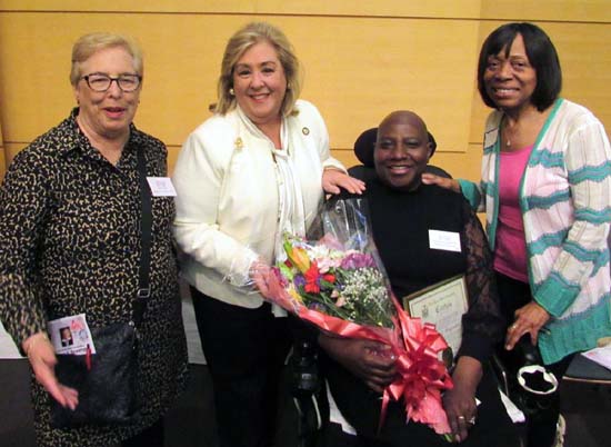 (From L to R) Judy Berdy, Assembly Member Seawright, Francene Benjamin, and Verna Fitzpatrick.