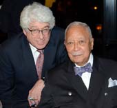 Jay Kriegel and Former Mayor David Dinkins.Photo by:   Scott Roth, AP.