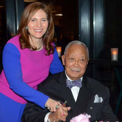 Hunter College President Jennifer J. Raab and Former Mayor David Dinkins. Photo by:   Scott Roth, AP.