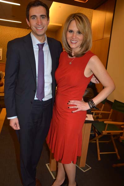  Andrew Sorkin and Lori Ann LaRocco  CNBCs Squawk Box.  Photo by:  Rose Billings/Blacktiemagazine.com