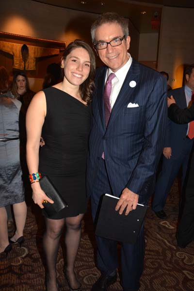 Maddy with her father Fred Bloch .  Photo by:  Rose Billings/Blacktiemagazine.com