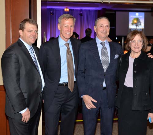 Gala Chair, Todd Boehly, Orrin Devinsky, MD, Robert L. Grossman, MD, and Dean & CEO NYU Langone, Elizabeth Cohen, MD.  Photo by:  Annie Watt