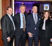 Gala Chair, Todd Boehly, Orin Devinsky, MD, Robert L. Grossman, MD, and Dean & CEO NYU Langone, Elizabeth Cohen, MD.  Photo by:  Annie Watt 