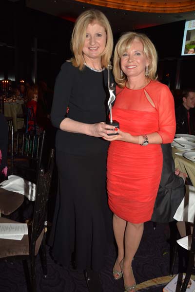 Arianna Huffington and Sharon Bush. photo by:  rose billings/blacktiemagazine.com