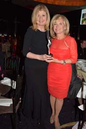 Arianna Huffington and Sharon Bush.  photo by:  Rose Billings/Blacktiemagazine.com