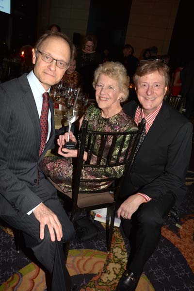 David Hyde Pierce Presenter, Joan Vail Thorne and Brian Hargrove .  photo by:  rose billings/blacktiemagazine.com