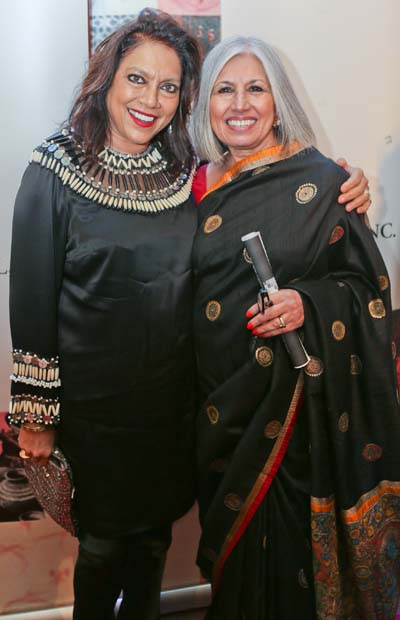  Filmmaker Mira Nair with IAAC Executive Director Aroon Shivdasani.  photo by:  andy chang