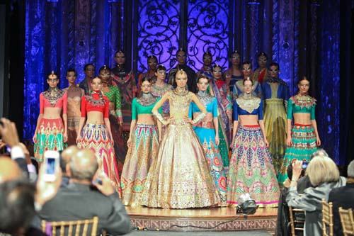  Manish Arora's collection on the runway at IAAC's 15th anniversary gala.  photo by: andy chang