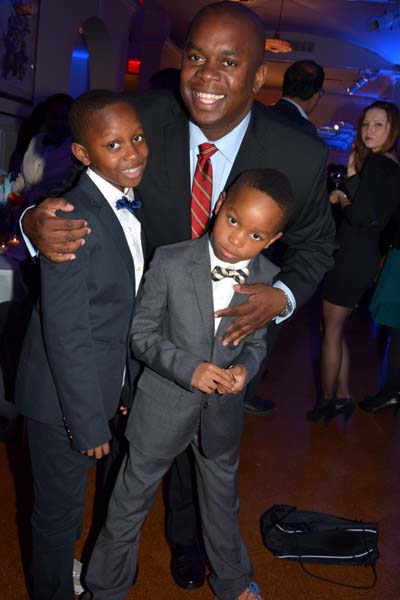  President and CEO Children's Aid Society Richard R. Buery,Jr., Ellis Buery, Ethan Buery.  Photo by:  Rose Billlings/Blacktiemagazine.com 