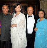  Lord Dholakia PC OBE DL, Mrs Cherie Blair CBE QC,  Lord Loomba CBE and Lady Loomba