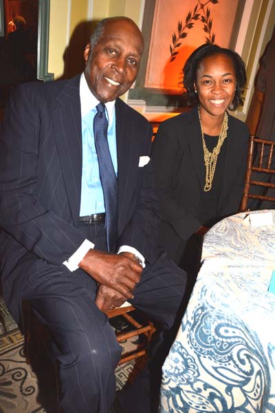  Vernon E. Jordan Jr., Honorary Chair and Co Worker Nicole.  photo by:  rose billings