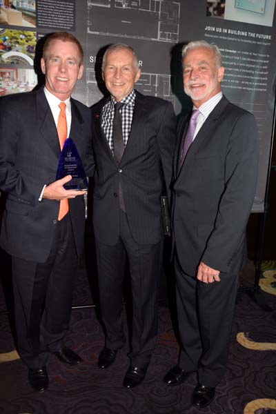  Honoree Glen C Dailey Managing Director and Head of Prime Brokera Jefferies LLC., Rob Davis and Christopher J Collins.  photo by:  rose billingsge at