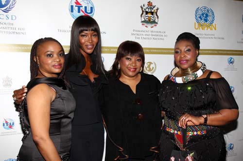 Josina Machel, Naomi Campbell, Zindzi Mandela, Yvonne Chaka Chaka.  photo by:  IOSSC