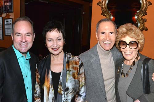 Stephen Flaherty, Lynn Ahrens, Freddie and Myrna Gershon.  Photo by www.AnnieWatt.com 54Below