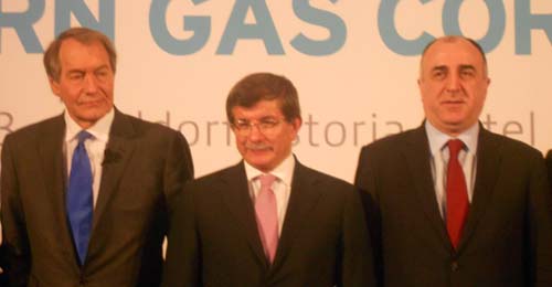 Mr. Charlie Rose, Foreign Minister of Turkey Mr. Ahmet Davutoğlu ,Foreign Minister of Azerbaijan Mr. Elmar Mammadyarov,