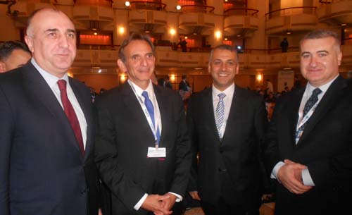 Foreign Minister of Azerbaijan Mr. Elmar MammadyarovSpecial Envoy and Coordinator for International Energy Affairs, Bureau of Energy Resources of USA Mr. Carlos Pascual,Haldun Yavas, Secretary General, Caspian Strategy Institute,