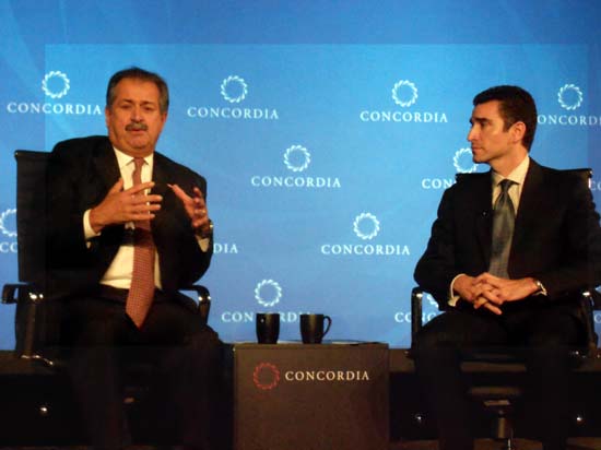 Andrew Liveris, President, Chairman and CEO, The Dow Chemical Company,Ari Matusiak, Special Assistant to the President and Director of Private Sector Engagement 