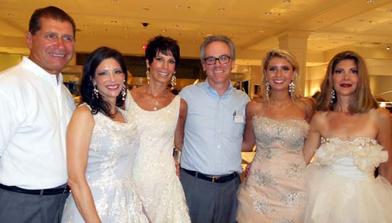 Andy Sferra ,John Howland, President & CEO, The First Bank of Greenwich, and the beautiful Gizelle Couture models