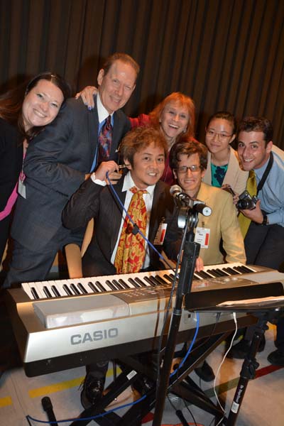 Kate, Russell Daisey, Shiniji Harada, Dr.Judy Kuriansky, Andrew Kaen, Yang Rui, Michael Raspsntini United Nations High Forum on The Culture of Peace Convened by The President of The 67th General Assembly His Excellency Mr Vuk. Jeremic with music by artist extraordinaire Shiniji Harada Hiroshima Peace Culture Ambassador renowned Japanese Musician.  Photo by:  Rose Billings